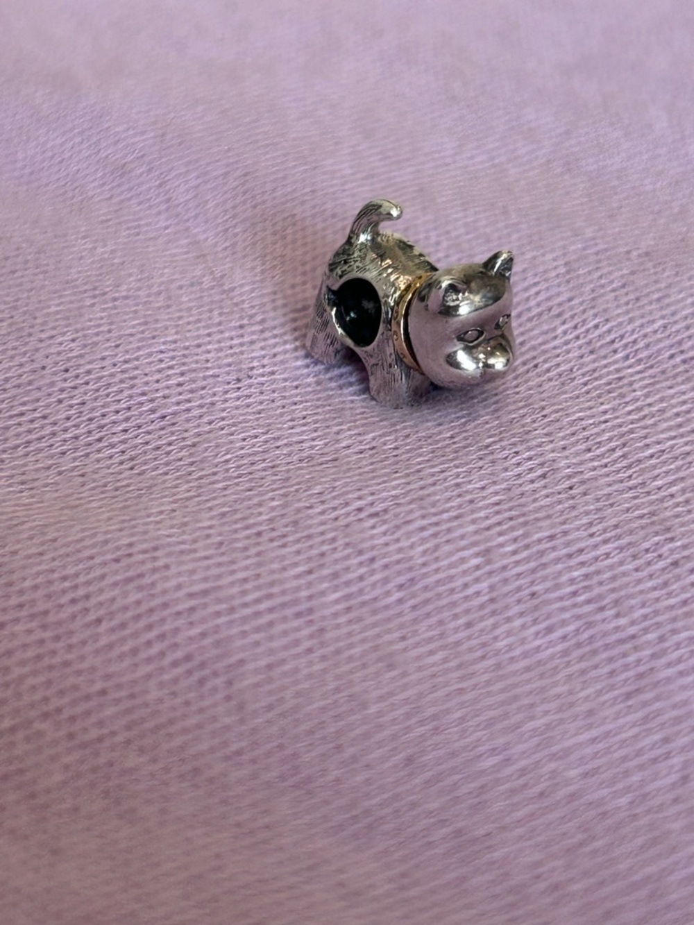 Pandora-style "Wag the Dog" Charm - Sterling Silver, Solid Gold